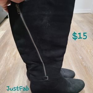 Black Wide Calf Boot